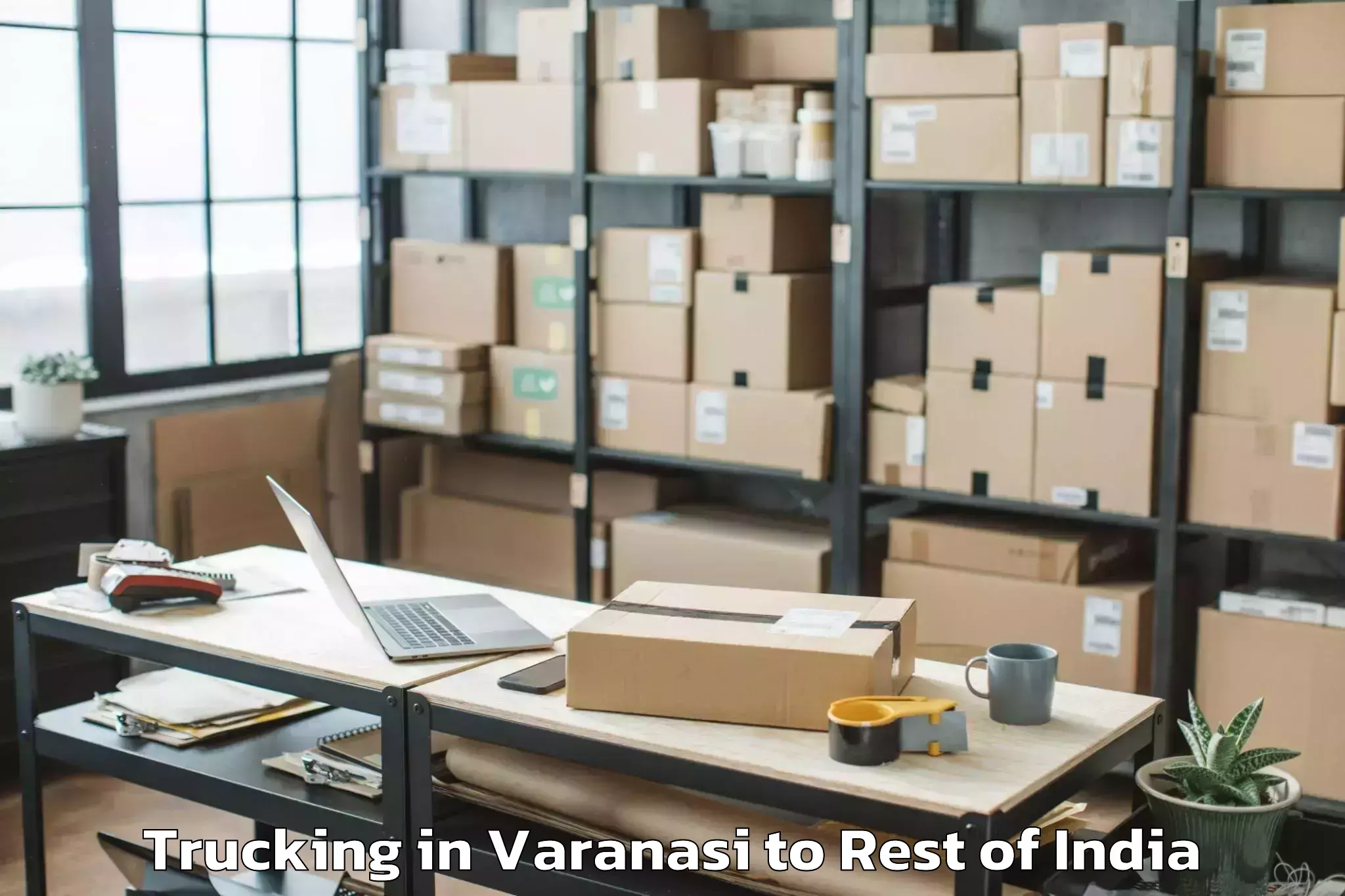 Top Varanasi to Thrizino Trucking Available